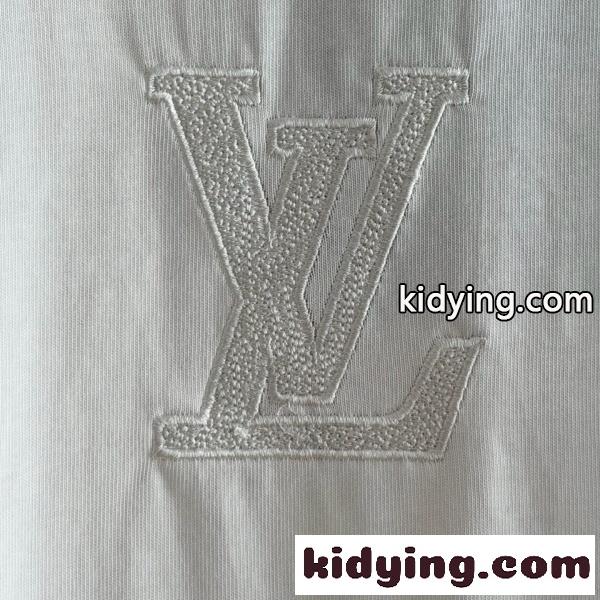 LOUIS VUITTON コピー ルイヴィトン コピー LVロゴ刺繍 半袖Tシャツ ワンポイントデザイン オーバーサイズ コットン 人気 新作-3