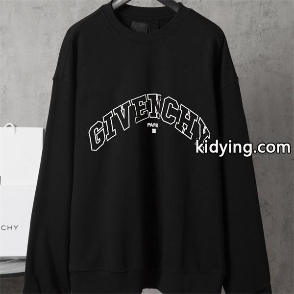 ジバンシー GIVENCHY コピー 2025秋冬必須アイテム 注目 ブラック アーチ型ロゴ パーカー-0