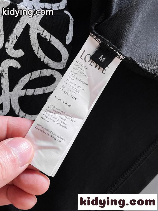 半袖Tシャツ チェック グラフィックプリント トレンド新作 LOEWE ロエベ コピー-6
