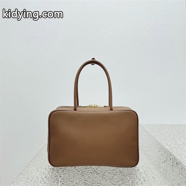 温もりキャメル 新作注目 シンプル上質 しっとりレザー ボックスバッグ MIUMIU ミュウミュウ コピー-3