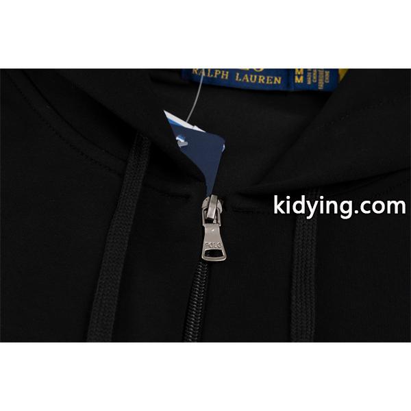定番モデル ブラック フルジップ Polo Ralph Lauren ポロ ラルフローレン コピー パーカーシンプル-4