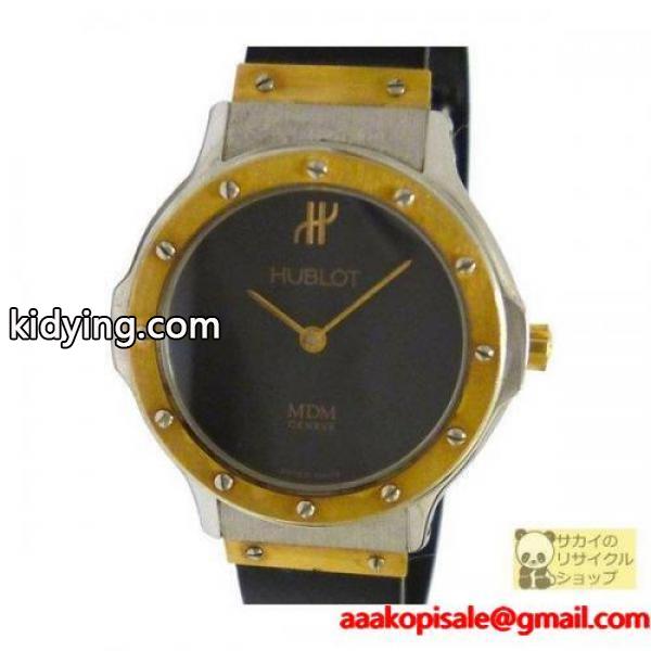 HUBLOT ウブロ レディース腕時計 クラシックコンパートメント MDM SS×YG×ラバー クオーツ ブラック文字盤 :2002687251300403:サカイのリサイクルショップ - 通販ショッピング-0