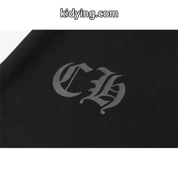 大注目❤CHROME HEARTS&ネックロゴ 長袖 Tシャツ ポケット付きクロムハーツロンTコピー-6
