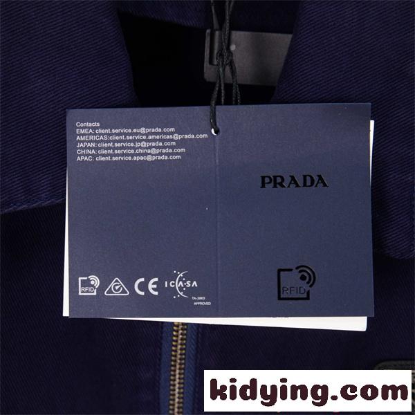 プラダ コピー PRADA メンズジャケット ナイロンブルゾン トライアングルロゴ ジップアップ ミニマルデザイン 上品 カジュアル-9
