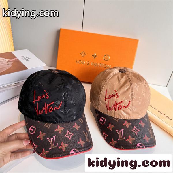 ルイヴィトンキャップコピー LOUIS VUITTON  ベースボールキャップ サイズ調整可 あごひも付き 紫外線対策-0