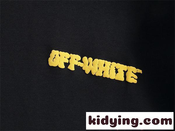 シンプル ミニロゴ刺繍 ブラック 半袖 オフホワイト コピー Tシャツ 高級感 ベーシック Off-White-4