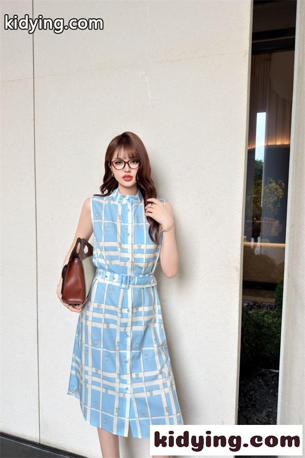 2026新作 大人可愛い  チェック柄 BURBERRY バーバリー コピー ワンピース インスタ映え 注目度UP 旬アイテム-4