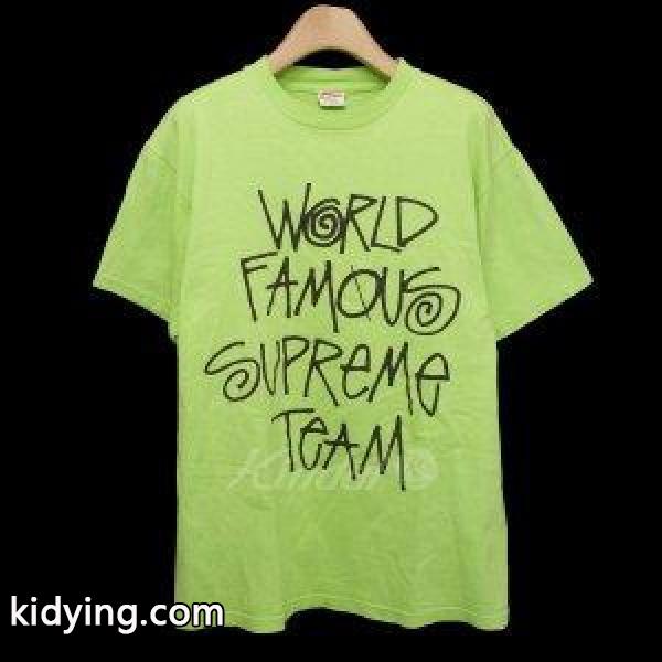 Supreme×Stussy 「World Famous Tee」ワールドフェイマスTシャツ ライムグリーン サイズ：M (原宿店) 180620 :8020000096911:カインドオル - 通販ショッピング-0