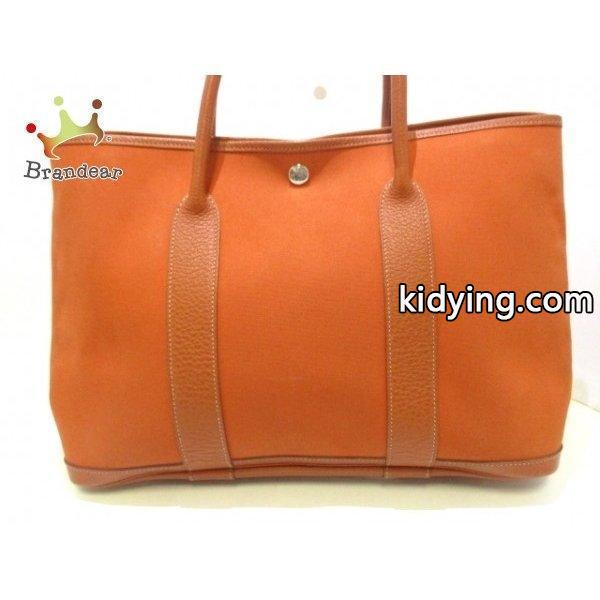 エルメス HERMES トートバッグ ガーデンパーティPM オレンジ トワルオフィシエ×レザー 値下げ 20180903 :27864084:ブランディア ヤフーショップ - 通販ショッピング-0