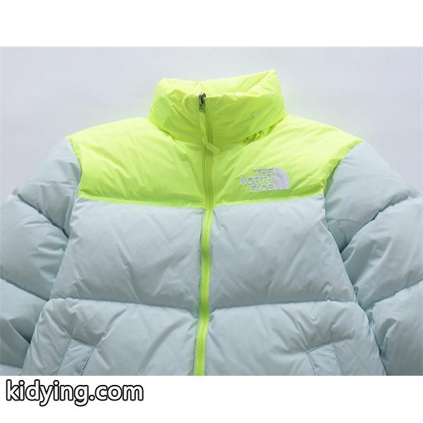 The North Face スーパーコピー 蛍光グリーン拼色ダウンジャケット カップル風 2025秋冬彩り ザノースフェイス-6