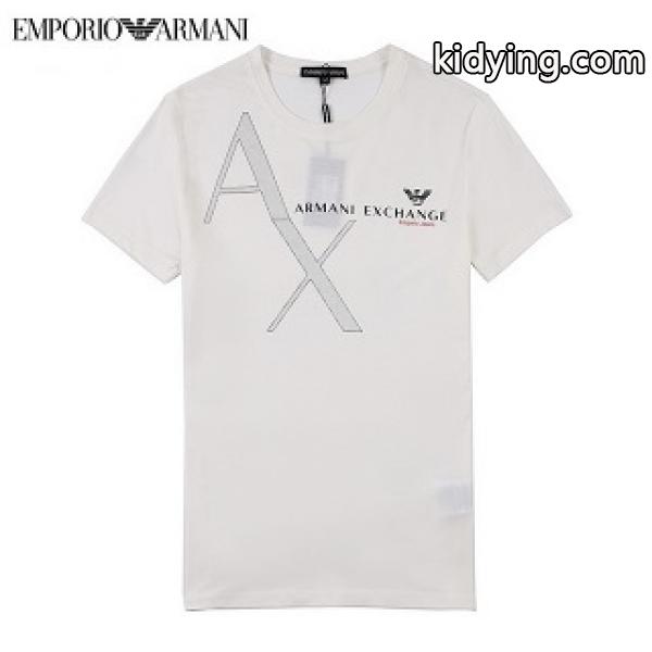 ARMANI アルマーニ tシャツ コピー 半袖 3色展開 シンプルでクリーンなルックス 特別なプリントに合わせ-0
