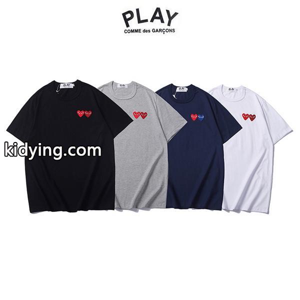 コムデギャルソン ロゴ スーパーコピー tシャツ 激安 ネイビーとブラックなどの多い色展開-0