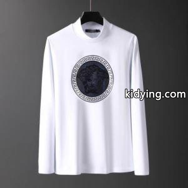 VERSACE 2019秋冬におしゃれな着こなし 2色可選 ヴェルサーチ 長袖/Tシャツ 冬のコーデも上品なイメージにしてくれる_ヴェルサーチ VERSACE_ブランド コピー 激安(日本最大級)-1