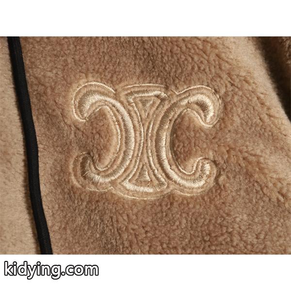 CELINE セリーヌ コピー 希少 上質ウォームタッチ 立体シルエット ジャケット-4