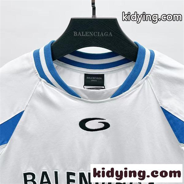 バレンシアガ スーパーコピー 半袖Tシャツ ン スポーツテイスト 配色切替 2026新作 BALENCIAGA-3