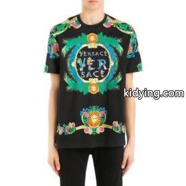 ピュアな印象にVERSACE ヴェルサーチ Ｔシャツ コピー 快適　個性派　流行り トップス　人気　メンズ 18夏新款-0