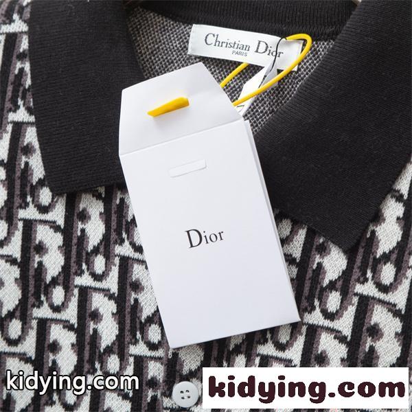話題 ブラック ホワイト モード 上品カジュアル 半袖ポロシャツ DIOR ディオール コピー-4