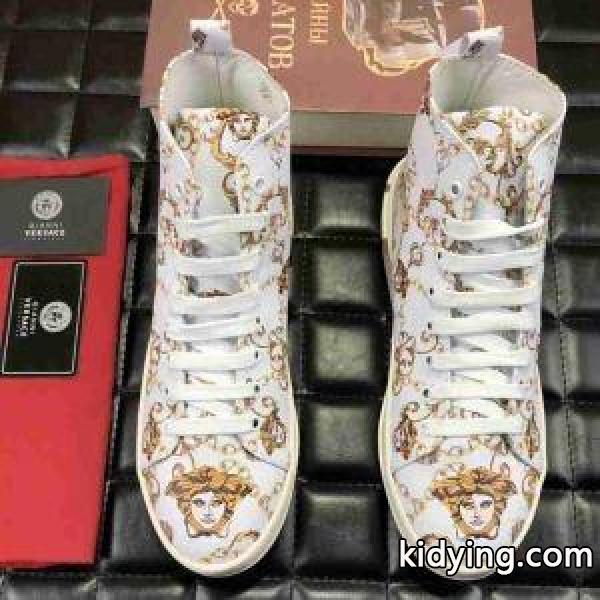 ファスナー式 ヴェルサーチVERSACE 2018秋冬期間限定 ハイトップシューズ 色選択可_ヴェルサーチ VERSACE_ブランド コピー 激安(日本最大級)-1