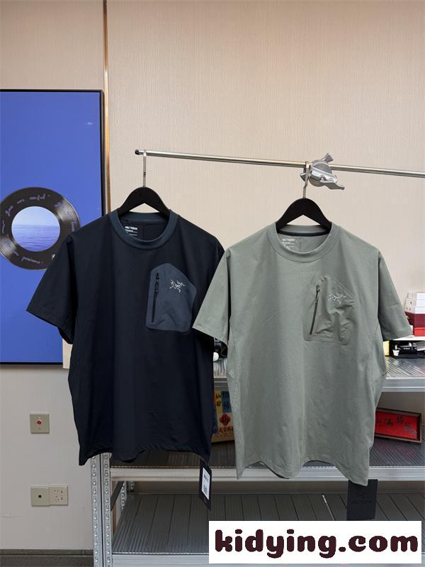 ポケット付き 半袖Tシャツ ARCTERYX 無地トップス リラックスフィット カジュアル アークテリクス コピー-4