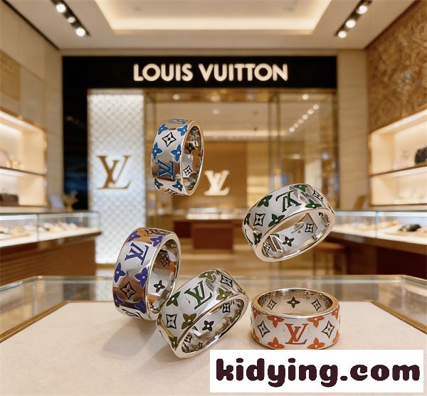 リング レディース メンズ シルバー カラフル エナメル モノグラム 幅広リング ブルー ルイヴィトン コピー LOUIS VUITTON グリーン オレンジ ホワイト ペアリング 指輪 高級感 ストリート 人気-0