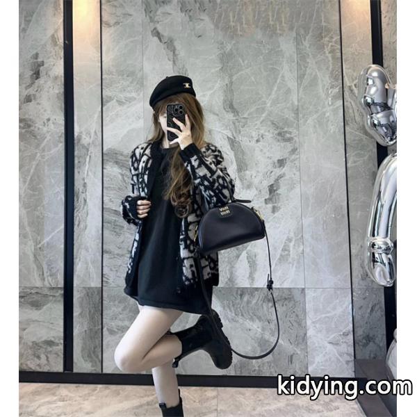 DIOR ディオール コピー トレンド最前線 ニット カーディガン ブラック 注目デザイン-4