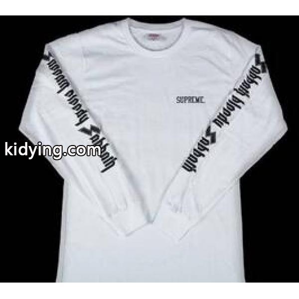 光沢感に溢れるシュプリーム 　ブラッディーサバス 着心地が良いロンＴ ホワイト_半袖Tシャツ_メンズファッション_スーパーコピーブランド激安通販 専門店-0