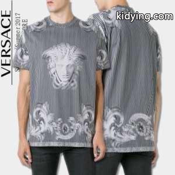 半袖Tシャツ デザイン性の高い 2色可選 2ヴェルサーチ VERSACE 017春夏_ヴェルサーチ VERSACE_ブランド コピー 激安(日本最大級)-1