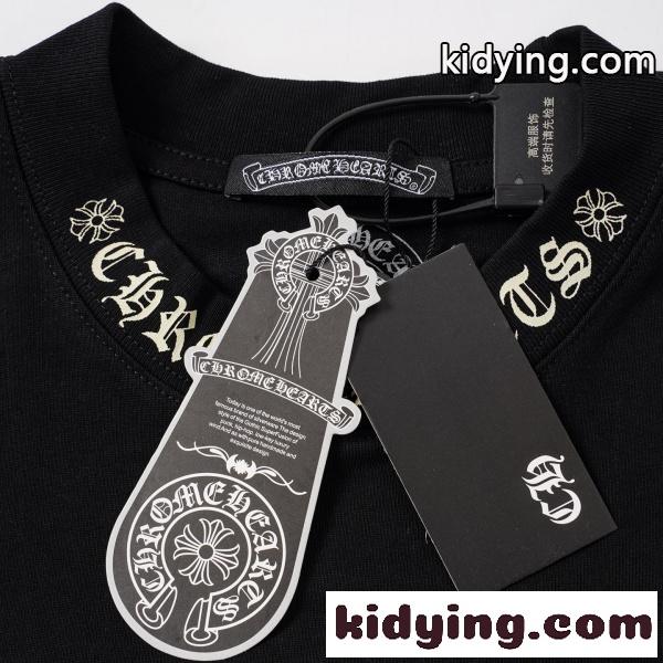 2026新作 CHROME HEARTS 激安 クロムハーツ 半袖Tシャツ ポケットTシャツ ロゴ刺繍 クルーネック コットン-13