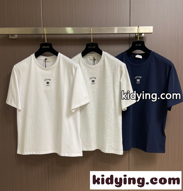 CELINE PARIS♥2026春夏流行 セリーヌ tシャツコピー男女OKシンプルデザイン3色-0