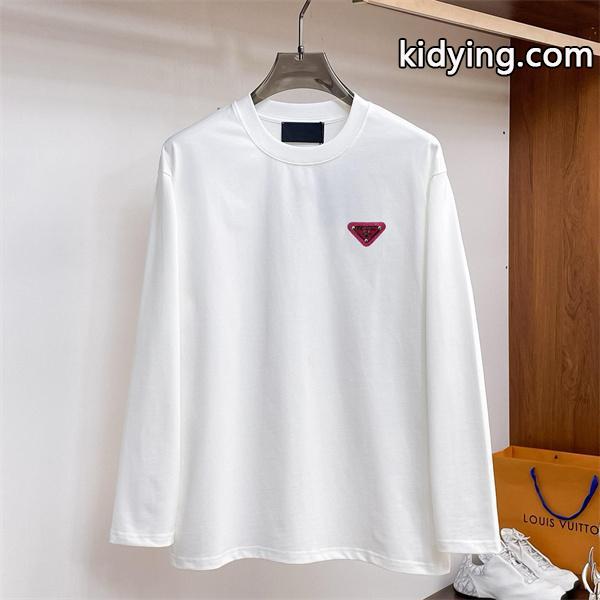 プラダ スーパーコピー 長袖Tシャツ ブラックエンブレム クラシック デザイン PRADA-1