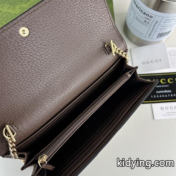 GUCCI コピー チェーンウォレット GGスプリーム ウェブライン ゴールドチェーン レガント グッチ-1