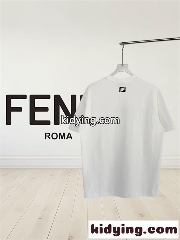 FENDI コピー フェンディ 半袖Tシャツ プリント クルーネック ベーシック人気モデル-2