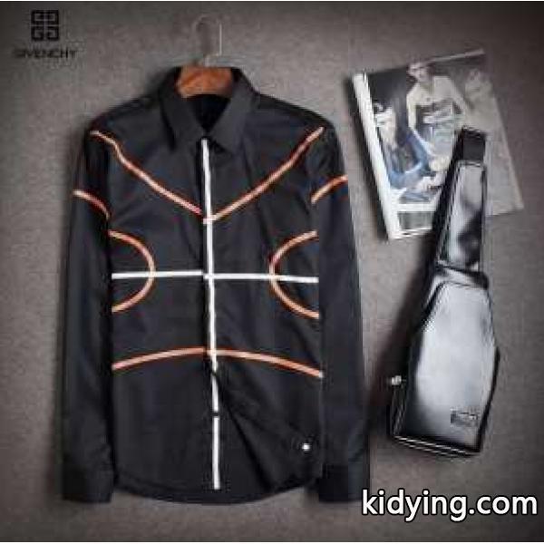 ユニークなデザイン　GIVENCHY　ジバンシィ　メンズ　長袖シャツ　上質　カッコイイ　ブラック-0
