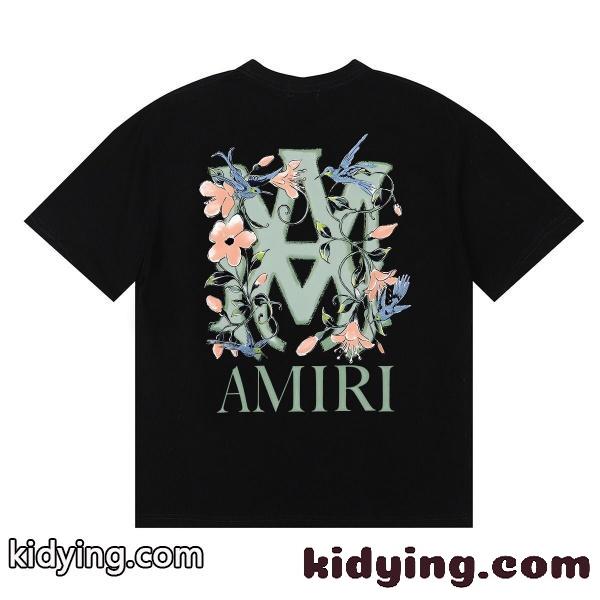 AMIRI アミリ Tシャツ 半袖 バックプリント フラワーモチーフ ロゴデザイン アートグラフィック オーバーサイズ-4