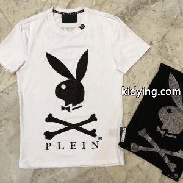 完売前に!!PHILIPP PLEINフィリッププレイン人気芸能人着用プリントクルーネック半袖Tシャツ-2