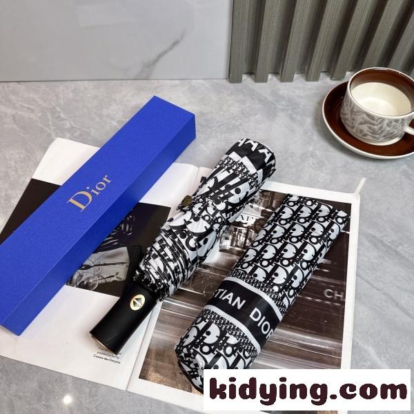 2026新作 Dior 激安 ディオール オブリーク 折りたたみ傘 晴雨兼用 全自動 UVカット 遮熱 軽量 ギフトBOX付き-2