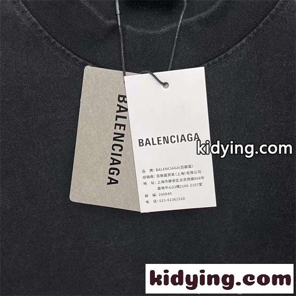 BALENCIAGA バレンシアガ コピー 半袖Tシャツ ヴィンテージ加工 オーバーサイズ トレンド仕様-4