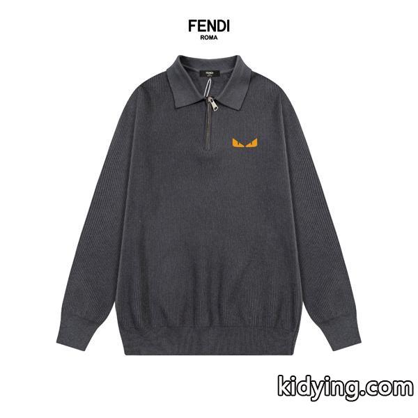 FENDI フェンディ コピー 温かさ重視 モンスターアイ ハーフジップ ニット 注目-2