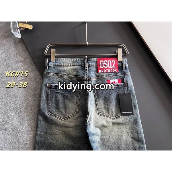 ライトブルー シンプルダメージ デニムパンツ ディースクエアード DSQUARED2 偽物 秋冬 落ち着いた 万能-6