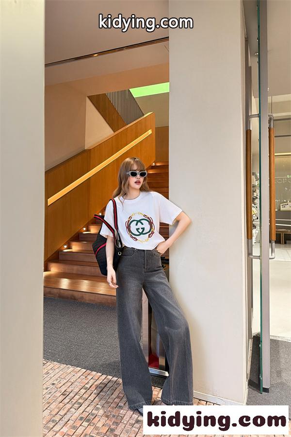 ロゴプリントTシャツ チェーンデザイン 大人気 GUCCI グッチ コピー Tシャツ カジュアルストリート 2026新作-5