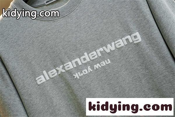 Tシャツ シンプルロゴ クルーネック アレキサンダーワン コピー ゆったりシルエット カジュアル Alexander wang-4