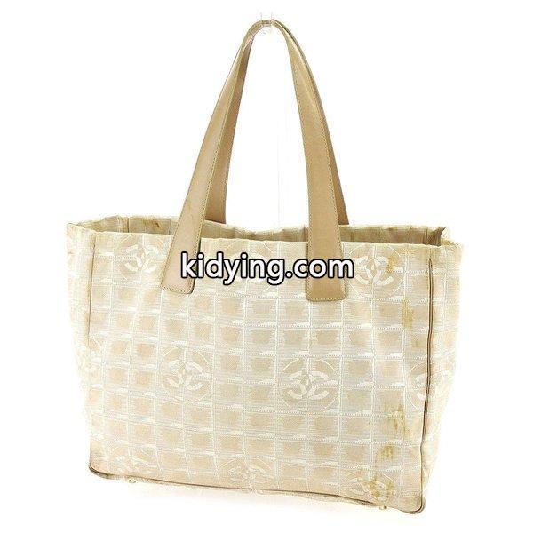 Chanel バッグ トートバッグ ニュートラベルライン トートMM ベージュ ゴールド レディース メンズ 中古 Bag :T3497:ブランドデポTOKYO - 通販ショッピング-0