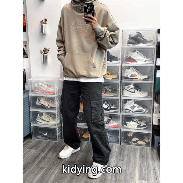 人気急上昇 ストリート系 ブラック STONE ISLAND ストーンアイランド コピー カーゴパンツ-6