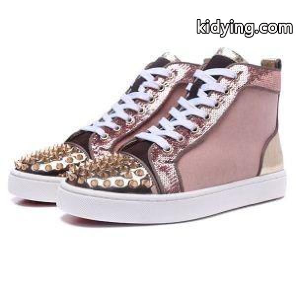 無敵アイテムChristian LouboutinルブタンコピーLOU SPIKES WOMAN FLATレディーススニーカーハイカットシューズ-0