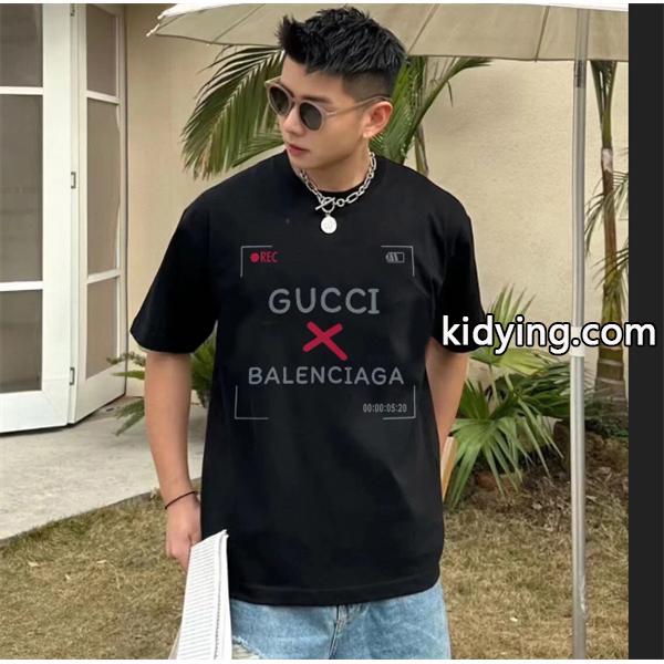 現代的な印象 BALENCIAGA 今年春夏入荷 2色可選超目玉新作 Tシャツ/半袖バレンシアガ_Tシャツブラウスシャツ_-0
