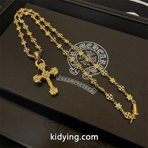 新作限定 ゴールド CHROME HEARTS クロムハーツ コピー ネックレス 人気集中 ストリート-4
