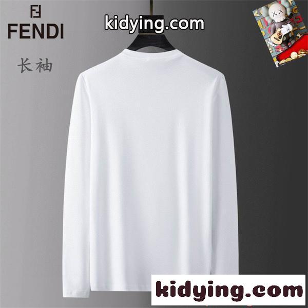 2026限定セール低価幅広い世代人気フェンディ tシャツ コピーメンズブランド長袖Tシャツ-2