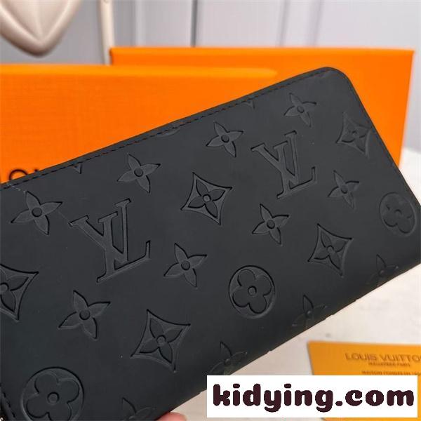 LOUIS VUITTON モノグラム調 エンボス長財布 メンズ ラウンドジップ シンプル 高級感 ルイヴィトン 偽物-2