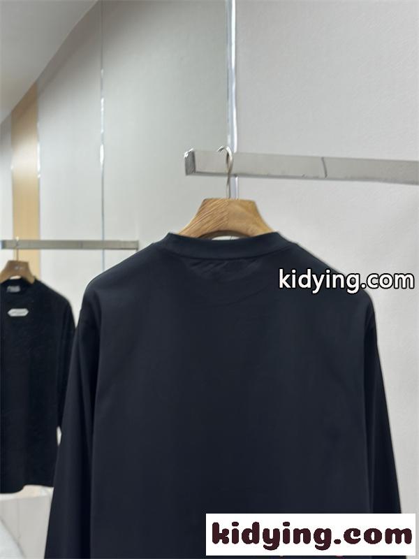 DIOR ディオール コピー 長袖Tシャツ ミニロゴプレート クルーネック シンプル洗練 2026新作-7