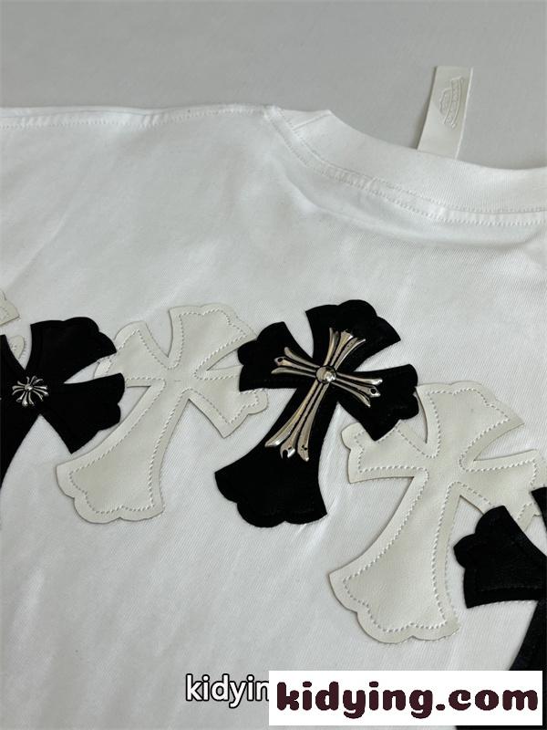 CHROME HEARTS クロムハーツ コピー クロスパッチデザイン ルーズシルエット 半袖Tシャツ-8